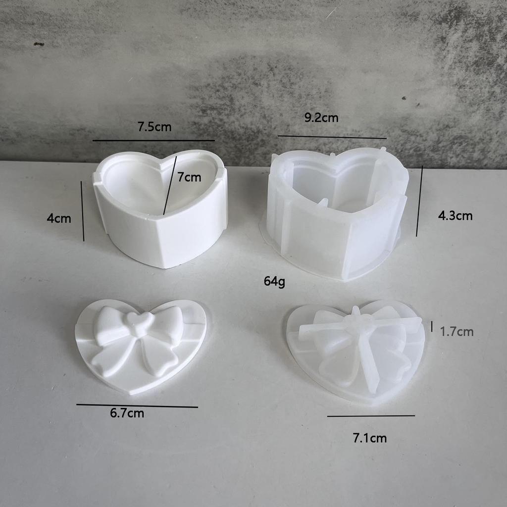 Silikonform für Geschenkaufbewahrungsbox Kerzenaroma Aufbewahrungstablett Dekoration Form Ohrringe Anhänger Schmuckaufbewahrungsbox Gipsform