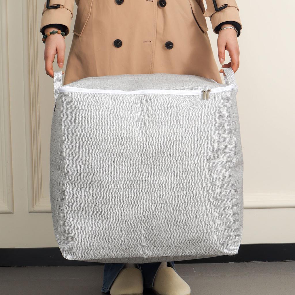 Rectangle Large Capacity Storage Bag, Multipurpose Closet Organizer for Bedding, Comforter, Blankets, Clothes and Toys