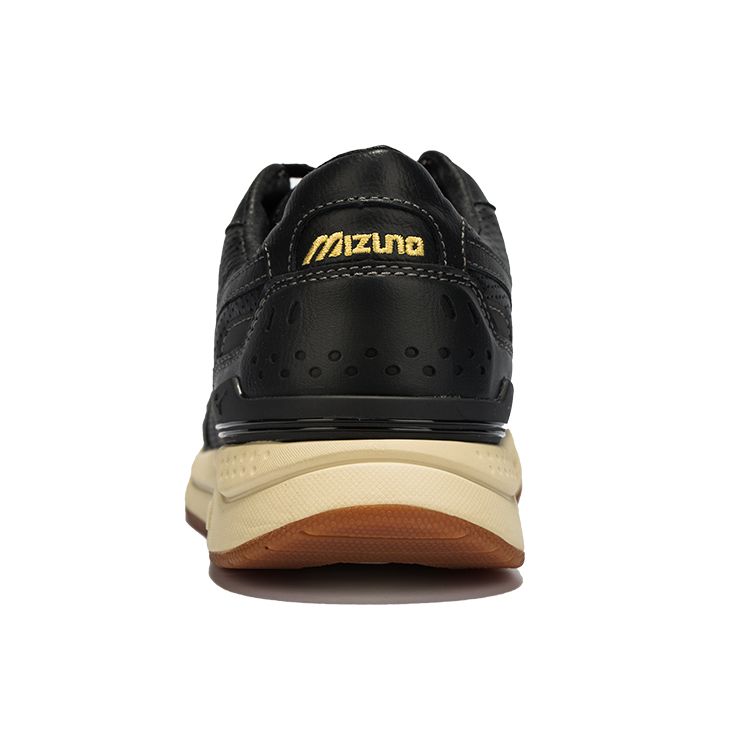 Mizuno Leather Casual Low-Top Running Shoes Men Sneaker Black Brown White D1GH200802