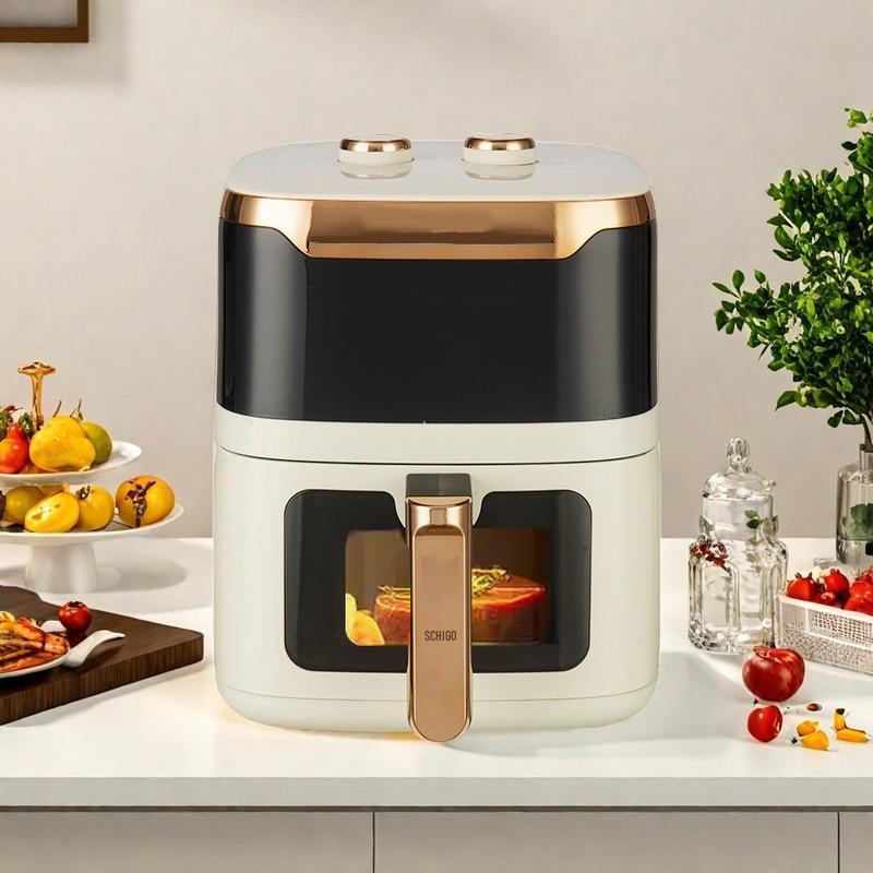 Smart Large-Capacity Non-Stick Oil-Free Electric Air Fryer – Less Smoke, No Flip Needed