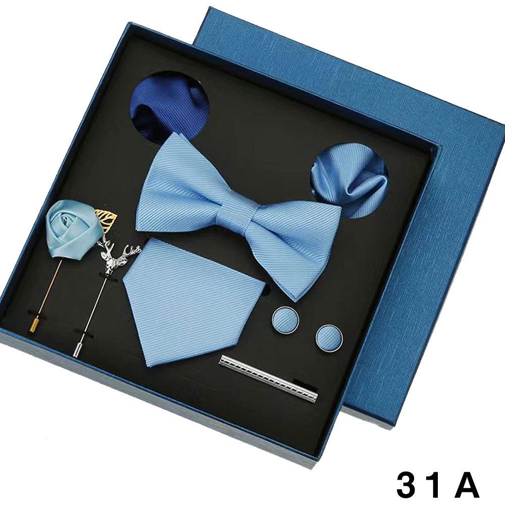 Men's Formal Suit Bow Tie Gift Box Set for Weddings and Business