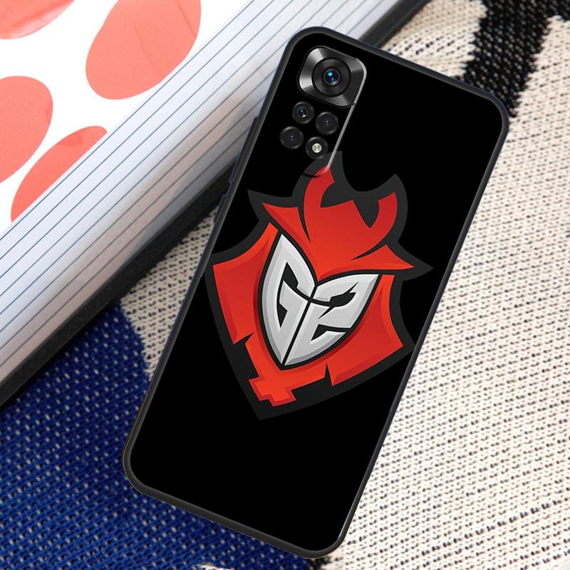 G2 ESports Case For Xiaomi Redmi Note 10 11 Pro 8 9 12 Pro 11S 10S 9S Redmi 9 10 12C 9C 10C Back Cover