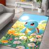 1PC Japanese Anime Pokémon Squirtle Print Rug Carpet for Living Room Children Bedroom Mat Sofa Doormat Home Decor Anti-Slip Mat