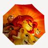 Lion King, Sunset Themed Automatic Opening and Closing Umbrella, Brightly Colored 8-rib Portable Umbrella, Suitable for Men and Women, A Perfect Gift
