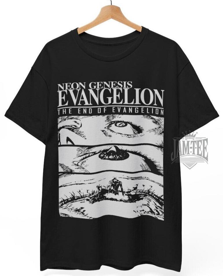 Футболка End of Evangelion, Неоновый Генезис Евангелион Дарк Аниме Готика Унисекс Футболка S