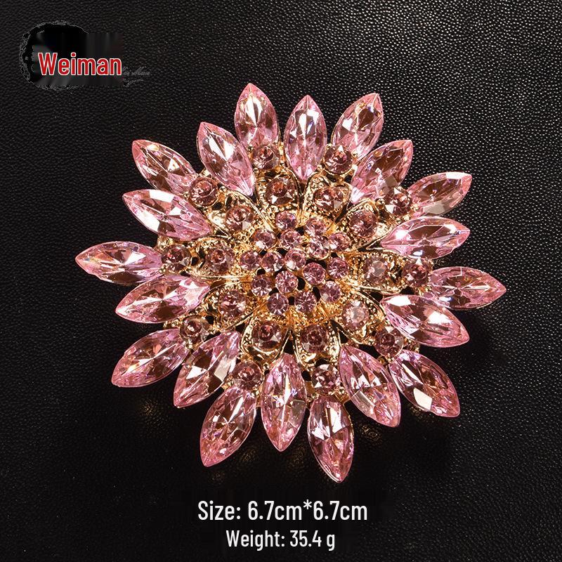 

Элегантная японская и корейская хрустальная брошь-булавка со стразами для женских пиджаков и пальто