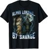 Alpha Wolf Loading 67 Percent Savage Funny Wolves Gen Z Meme T-Shirt