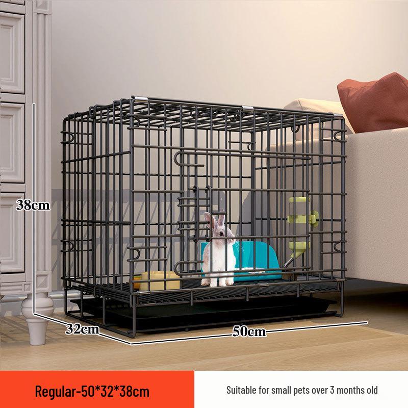 Large Indoor Rabbit Cage with Automatic Manure Cleaning for Household Use