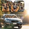 Platform Rottweiler Black Dog Print Car Front Glass Sunscreen Sunshade