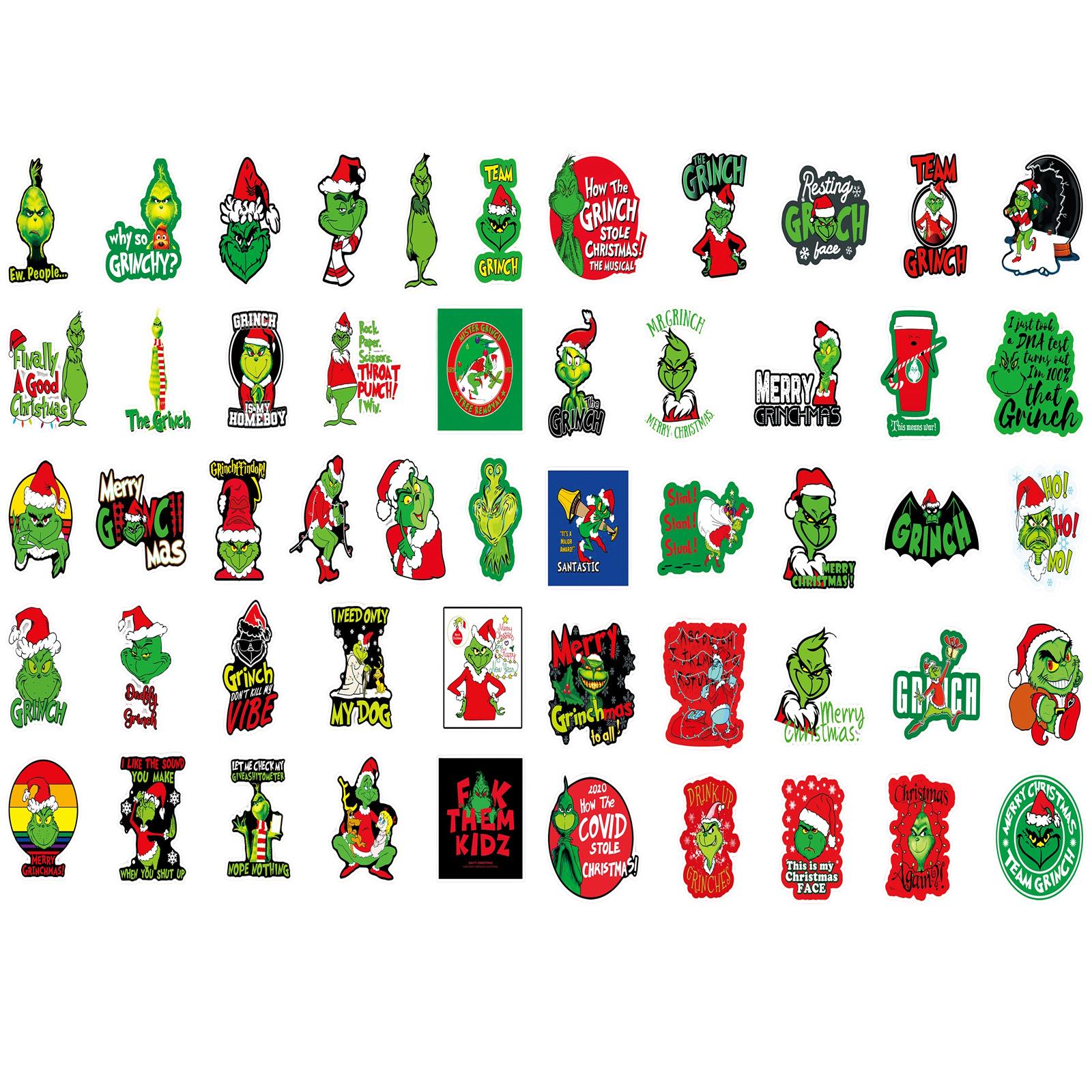 

Мультяшный зеленый чемодан для анимации, наклейка для украшения ноутбука, автомобиля, скейтборда, 52 штуки One Size