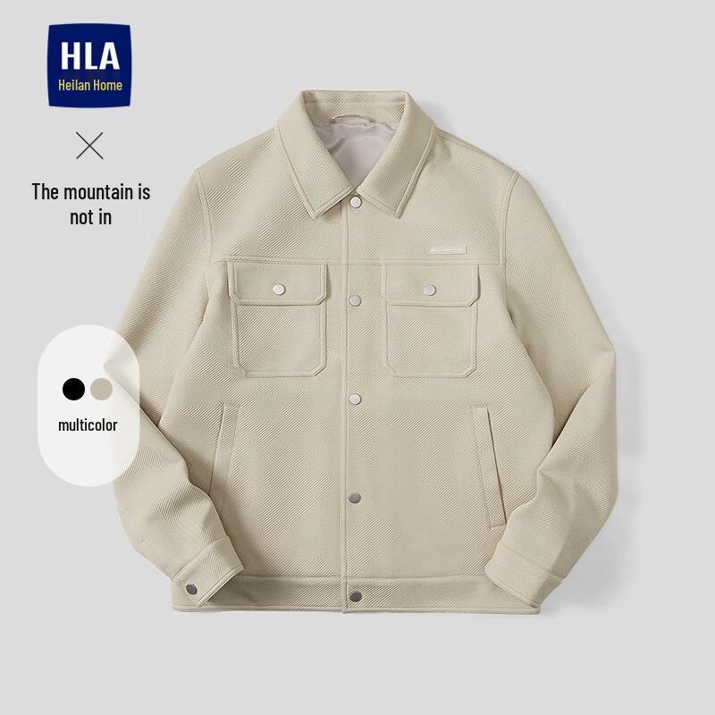 HLA Men s Knit Collar Casual Jacket M