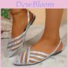 Style Mesh Open Back Slip On Sandals For Women Summer Fashion Footwear