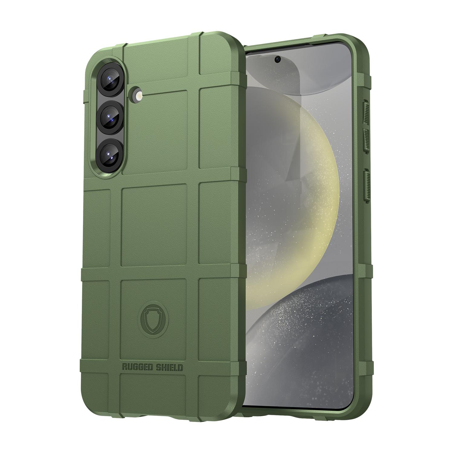 

Тяжелая матовая задняя крышка Armor для Samsung S25 Plus s25+, противоударный защитный чехол для galaxy s25plus, противоударные силиконовые чехлы For Samsung S25 Plus армия зеленый