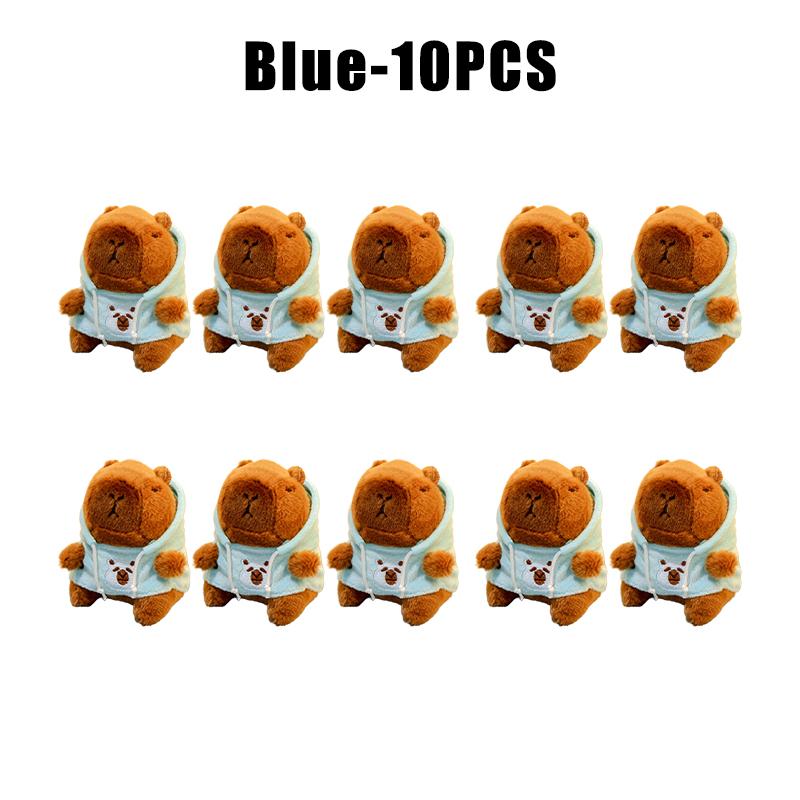 Capybara Hoodie Plush Toy Stuffed Animal Keychain Backpack Charm Matching Couple Gift for Children