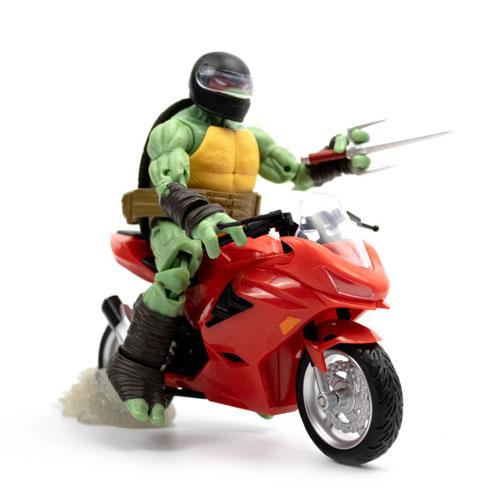 TMNT Comics Raphael Ninja z czerwonym motocyklem BST AXN Figure