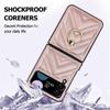 Fashion Leather Phone Case with Ring Bracket for Samsung Galaxy Z Flip 5 Case Z Flip 4 Case Z Flip 3 Folding Screen Anti-fall Protection Cover