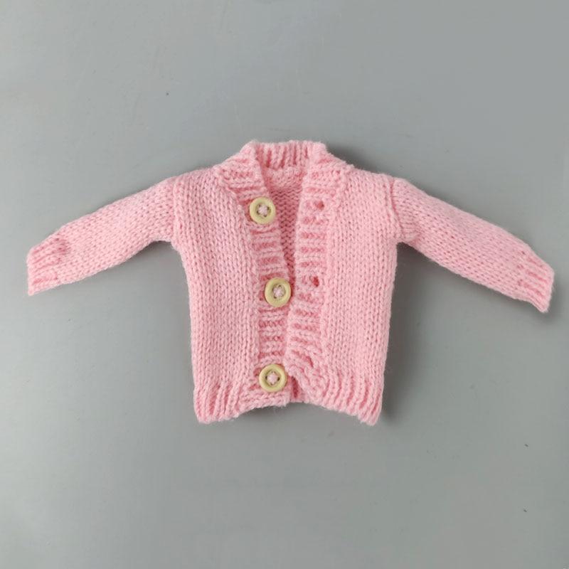 

Розовое вязаное пальто, зимний теплый тканый свитер для куклы Барби, одежда, наряды, топы, аксессуары для кукольного домика BJD 1/6, детская игрушка своими руками розовый