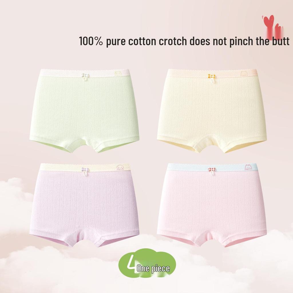 Girls' Antibacterial Cotton Boxer Briefs - Comfortable Fit for Middle & Big Kids