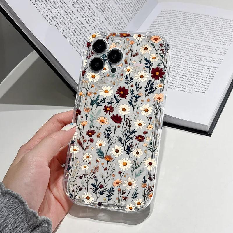 Case For Xiaomi Redmi Note 15 14 13 12 Pro Plus 5G 4G Redmi 15C 15 14C 13C 12C 13 A5 Soft Tulip Love Heart Leaves Flower Cover