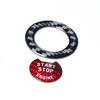 Car Carbon Fiber Inner Engine Button with Ring Trim Cover For Infiniti Q50 Q60