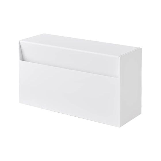Yamazaki Jitsugyo Magnetic Paper Holder White Approx. W24.5XD8.7XH13.5cm Tower Paper Towel Case 5439