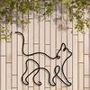 Black Metal Cat Wall Art Vintage Style Home Decor Mother's Day Gift for Cat Lovers