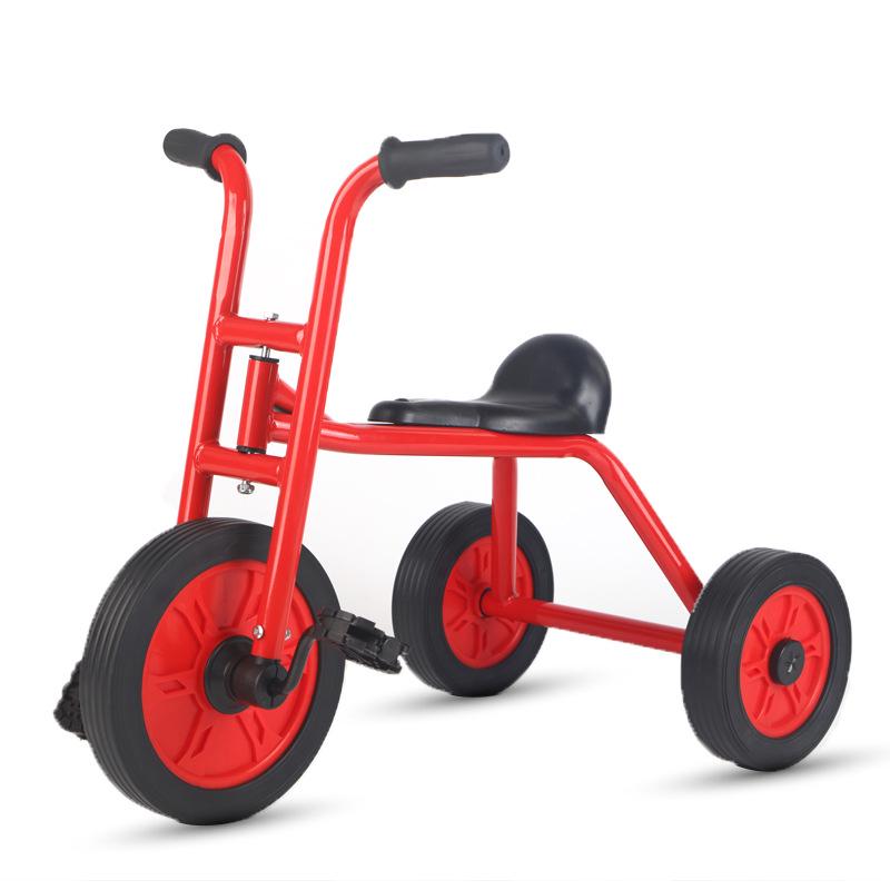 Kid's Early Learning Tricycle with Basket - Double Pedal Outdoor Ride-On Toy