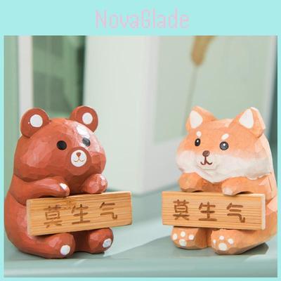 Wooden Craft Gift Set With Cute Animal Carvings For Home Decor And Relaxation