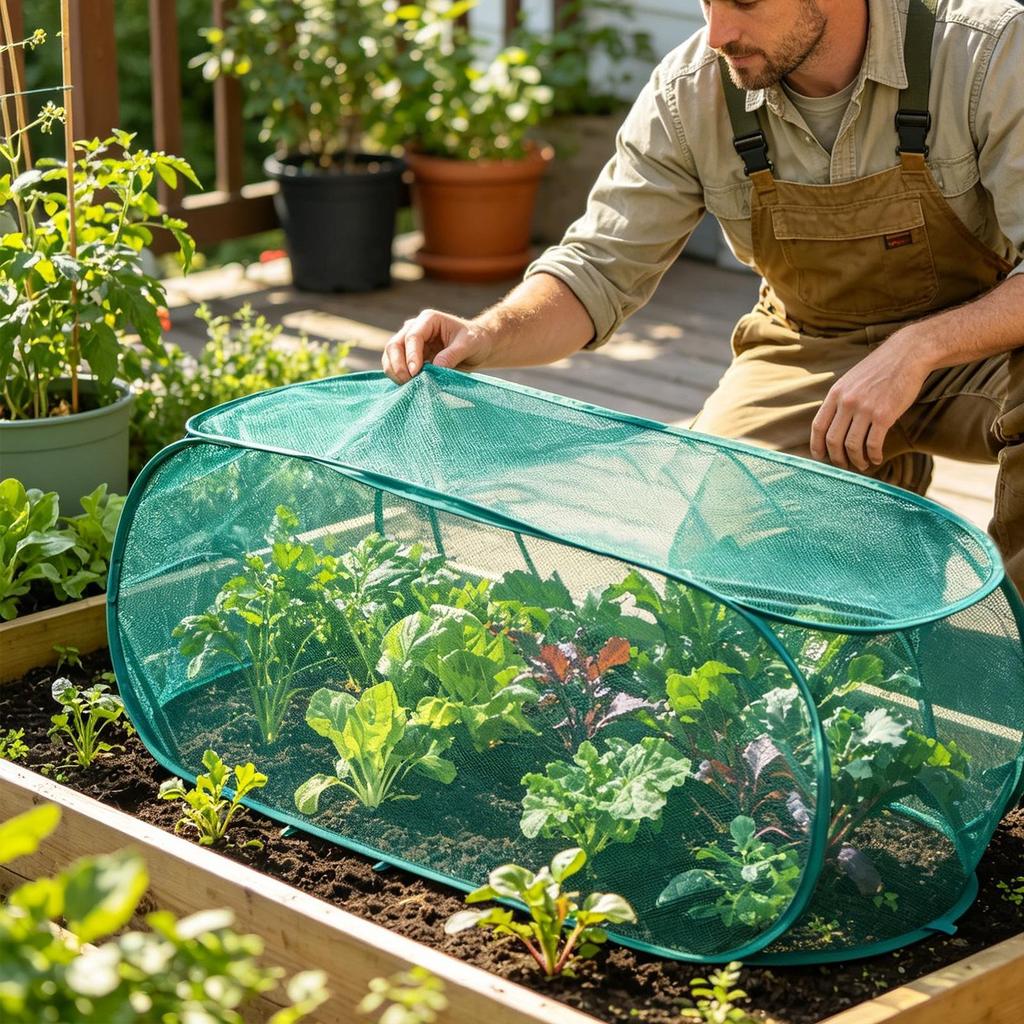 2pcs Pop-Up Planting Fruit And Vegetable Protective Cover Insect And Bird Barrier Netting Flower Cover Protective Netting