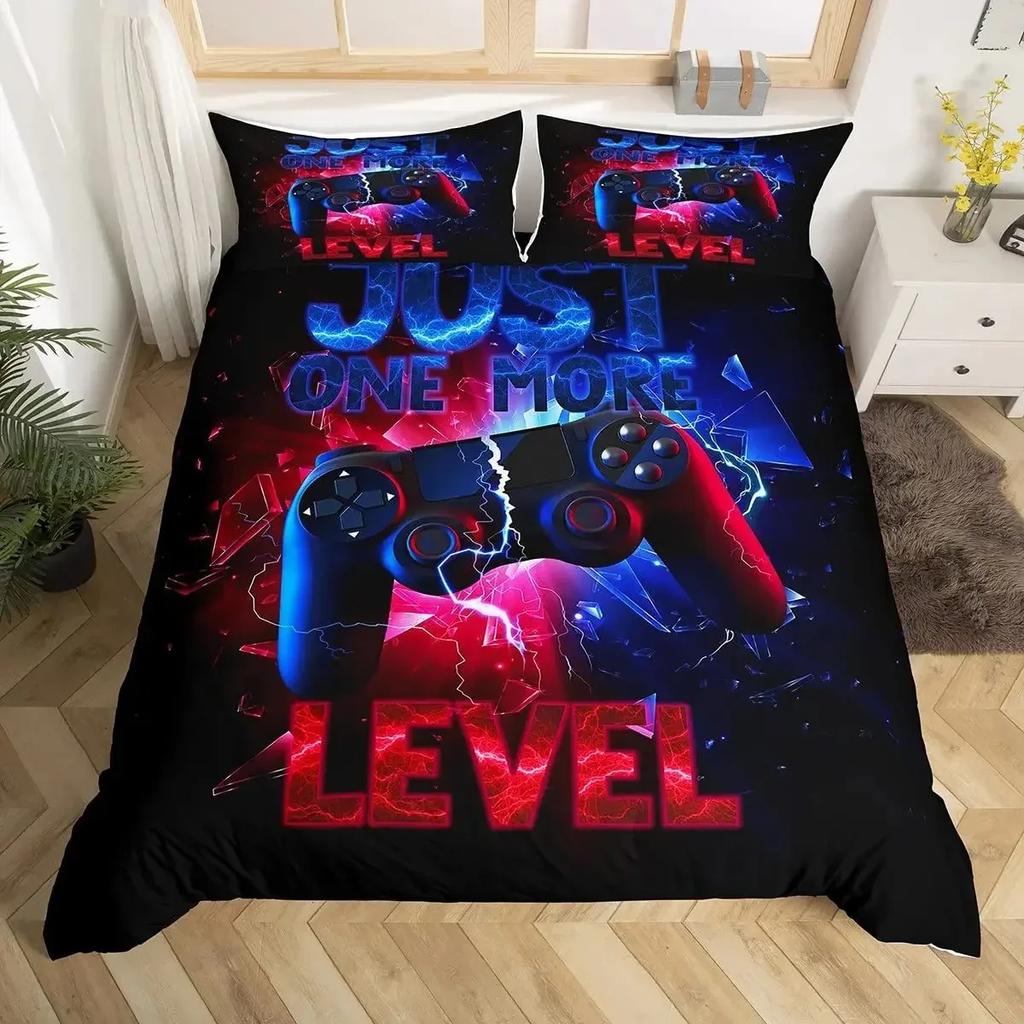 Gamepad Warm Comforter Cover R Beding Set Tens Video with Soft Fabric Duvet For Youth Children Kids Young Boys Modern Controler Bedspread