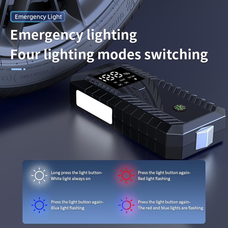 600A Car Jump Starter 8000mAh Emergency Power Bank Petrol Diesel Car Battery Charger Starting For Auto Battery Booster Start Car