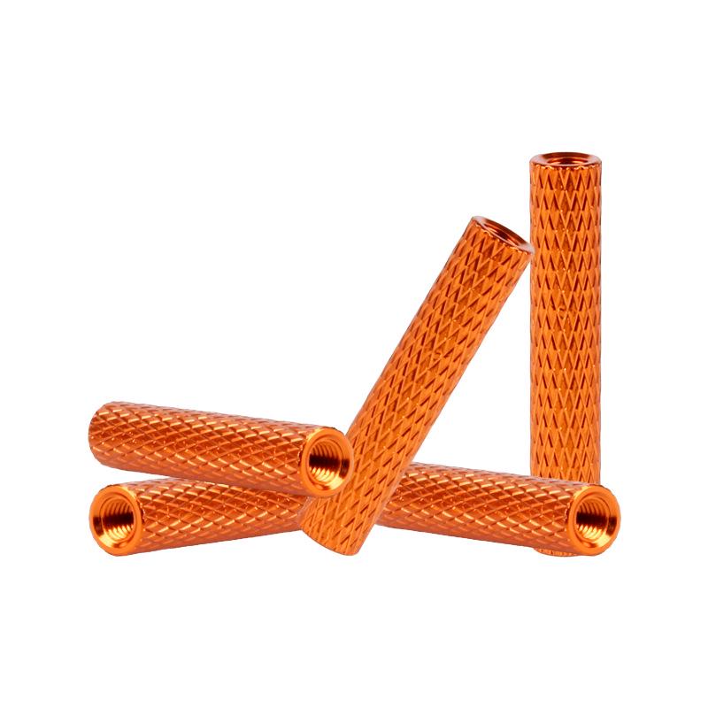 M3 Orange Aluminum Alloy Dual-Hole Mesh Column Connector for Drones
