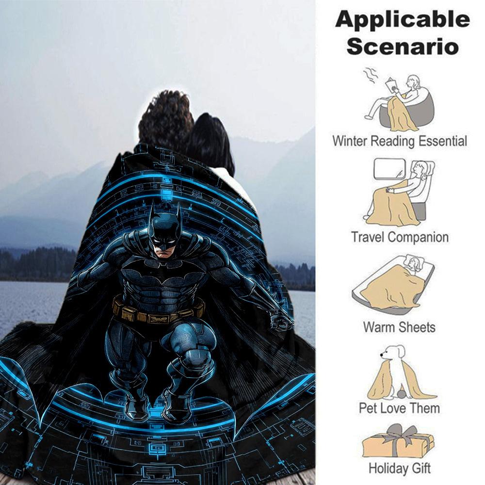 1pc Awesome Batman Flannel Blanket - Soft Warm Throw for Home, Office, TravelL1318
