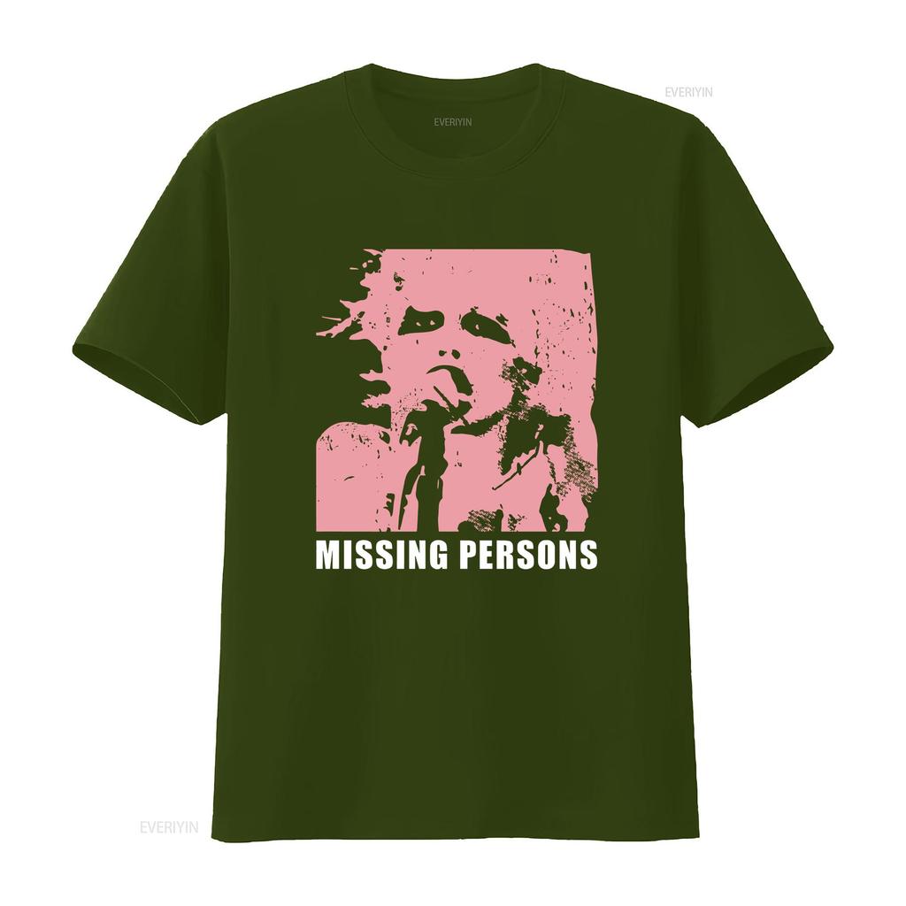 Missing Persons Dale Pink T Shirt S 3X Vintage Washed Top For Everyday Wear Versatile Stylish Unisex Designer Clothes Casual