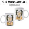 1pc 11oz White Ceramic Mug with Double-Sided Print for Beer Fans, Perfect Daily Coffee Cup, Great for Work or Home