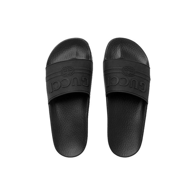 Gucci Wmns Logo Rubber Slide 'Black' Women's 525140 JCZ00 1031