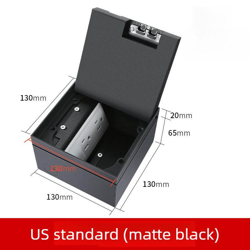 Stainless Steel Embedded Ground Socket Invisible Flat Style Floor Socket Universal Hidden Ground Socket Box