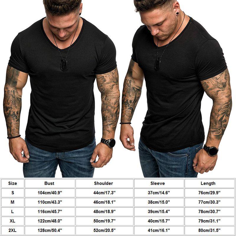 Fashion Men's Casual Fit Short Sleeve Slim Muscle Bodybuilding T-shirt Tee Tops For Ultimate Comfort