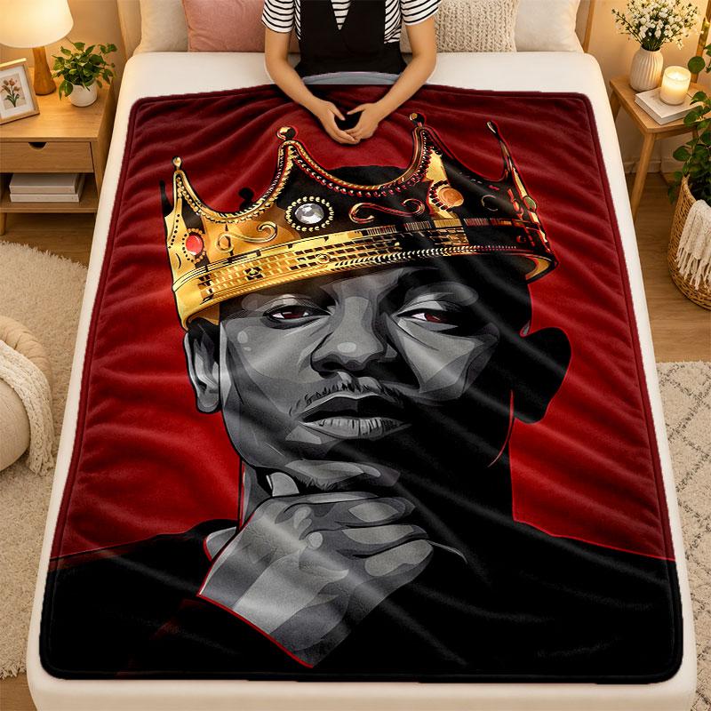 Flannel BlanketKendrick Lamar Warm Soft Throw Blanket for Indoor Sofa Bed Living Room Use