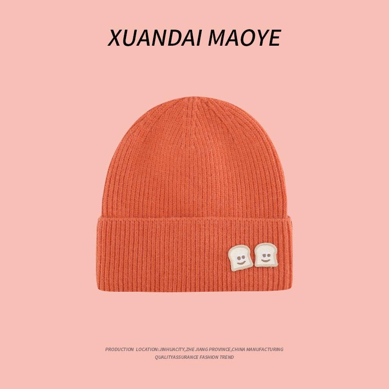 

Милая шапка для женщин на осень и зиму, плюшевая новая корейская вязаная шапка, универсальная теплая защита ушей, утолщенная модная шапка интернет-знаменитости от холода One size