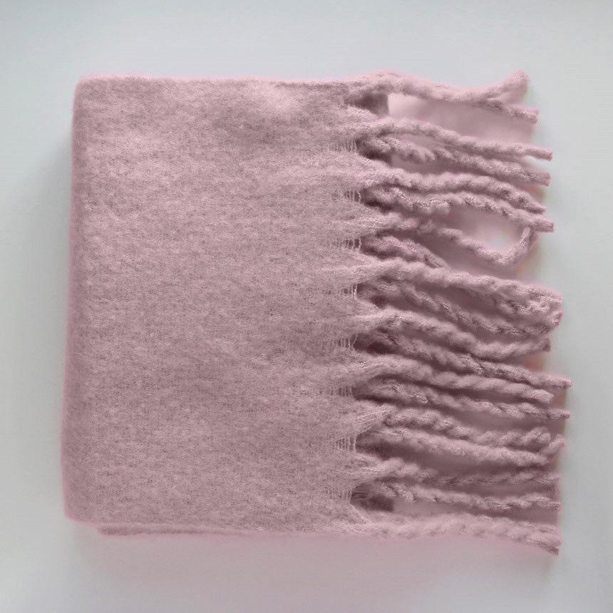 Luxury Brand Cashmere Women Solid Scarf Winter Warm Shawl Bandana Pashmina Tassel Female Foulard Thick Blanket Scarves