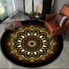 Round Bohemian Mandala Carpet Bedside Chair Floor Mat - Elegant Meditation Yoga Rug Decoracion