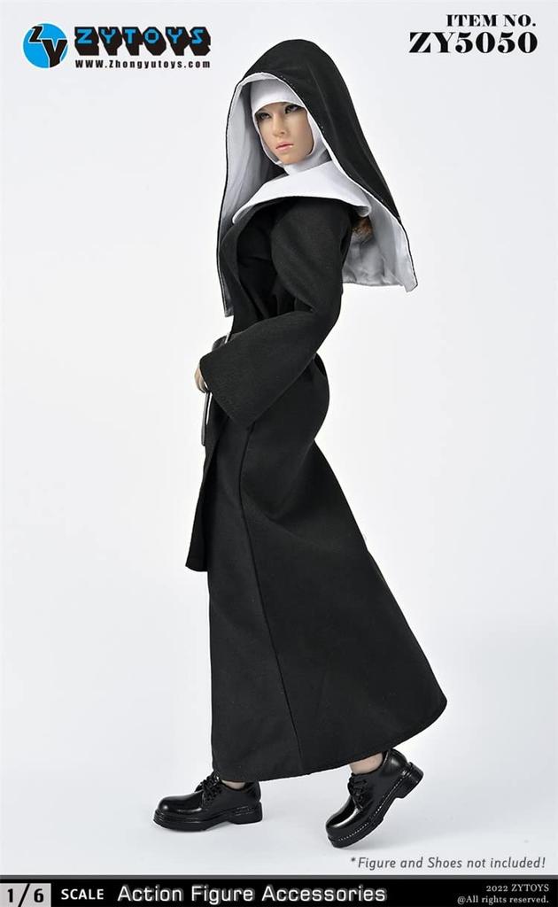 ZYTOYS ZY5050 Oblečení katolické sestry pro akční figurky v měřítku, hlava a boty nejsou [TOYBARJAPAN] 1/6 (tělo, včetně)