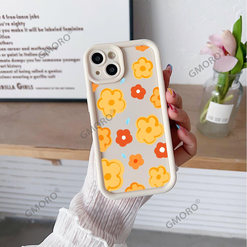 Full Screen Oil Painting Yellow Flower Suitable for Apple 16promax High Value Mobile Phone Case 17 Silicone Soft Case