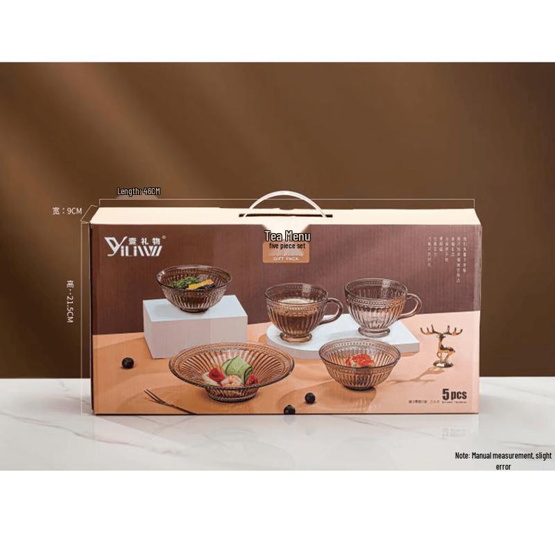 YiLiWu Glass Tea & Dining Set (5-Piece)