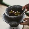 Japanese-Style Ceramic Ramen Bowl - Large Retro Conical Hat Design for Soup, Salad, and Noodles