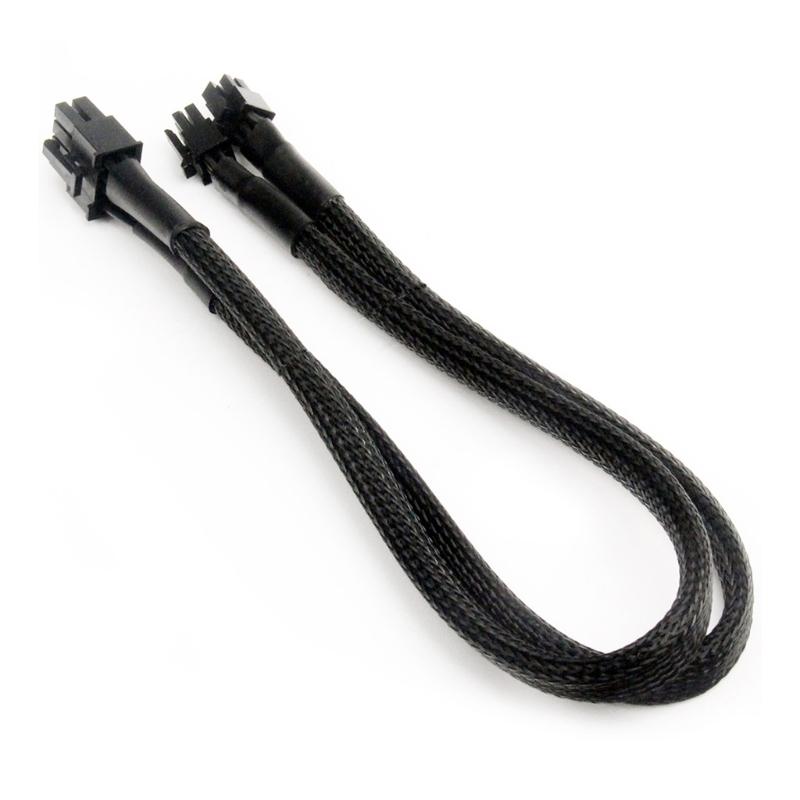 

Braideds 8Pin to Two 6Pin PCIExpress Video Card Power Adapter Cable for Systems 1