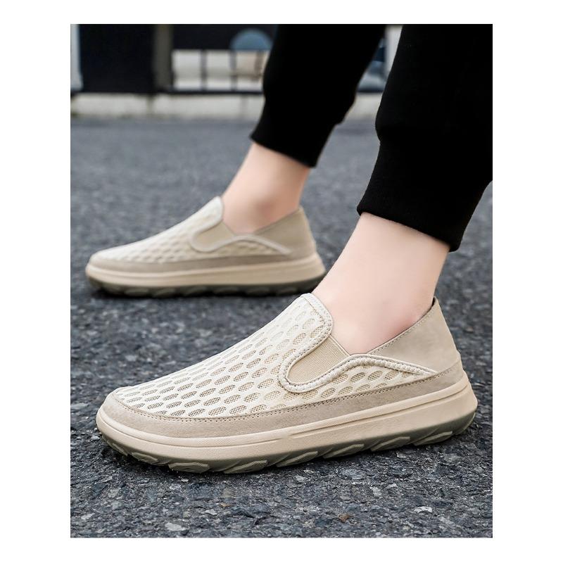 New Men's Breathable Sports Sneakers Cloth Shoes Spring Casual Slip-On Lightweight Comfortable Non-Slip Walking Shoes for Men
