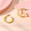 Open Circle Hoops For Women Stainless Steel 25mm  42mm 63mm Diamter Female Holiday Gifts