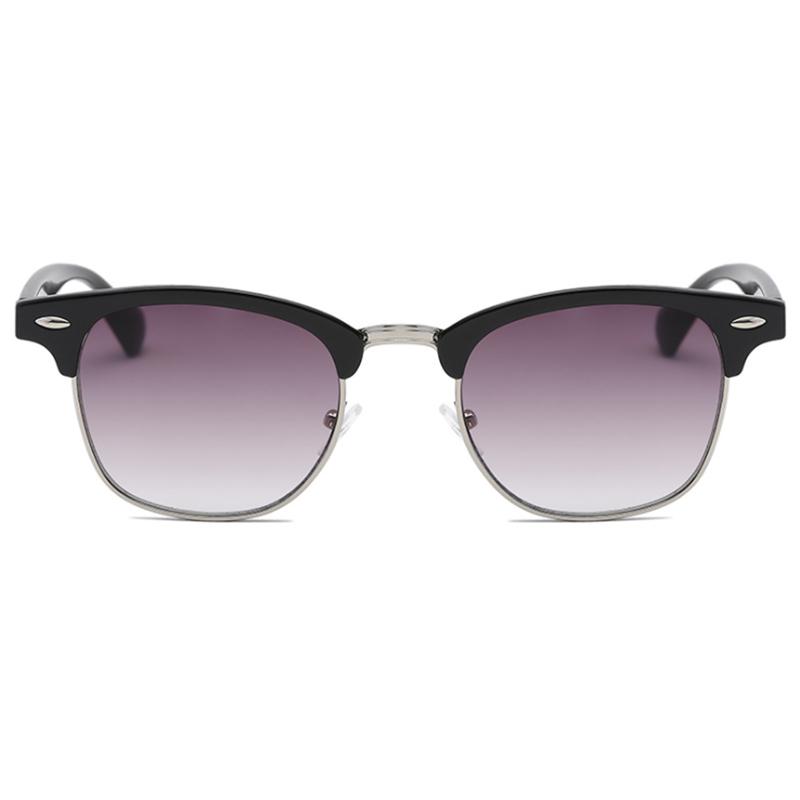 Half Metal Sun Reading Glasses Women Brown Lens Sunglasses With Diopter +1.0 to +4.0 Prebyopia Eyewear